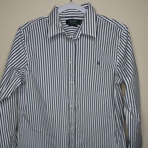 Polo Ralph Lauren White Long-sleeve with black stripes size L
